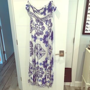 Off Shoulder Floral Maxi Dress